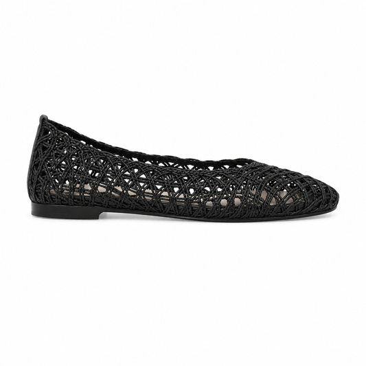 Natural Woven Ballet Flats