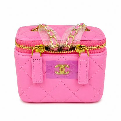 Chanel Pearl Crush Vanity Bag Brown in Lambskin