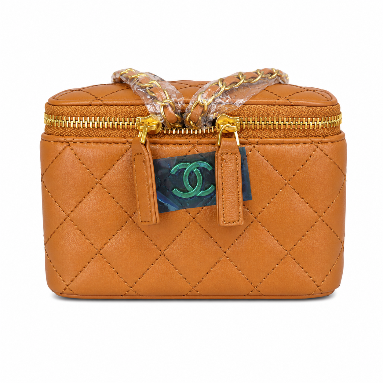 Chanel Pearl Crush Vanity Bag Brown in Lambskin