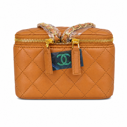Chanel Pearl Crush Vanity Bag Brown in Lambskin