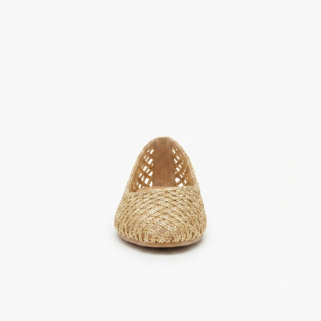 Natural Woven Ballet Flats