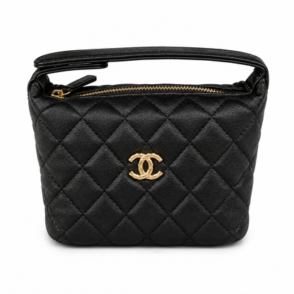 Chanel Caviar Classic Hobo With Chain Burgundy