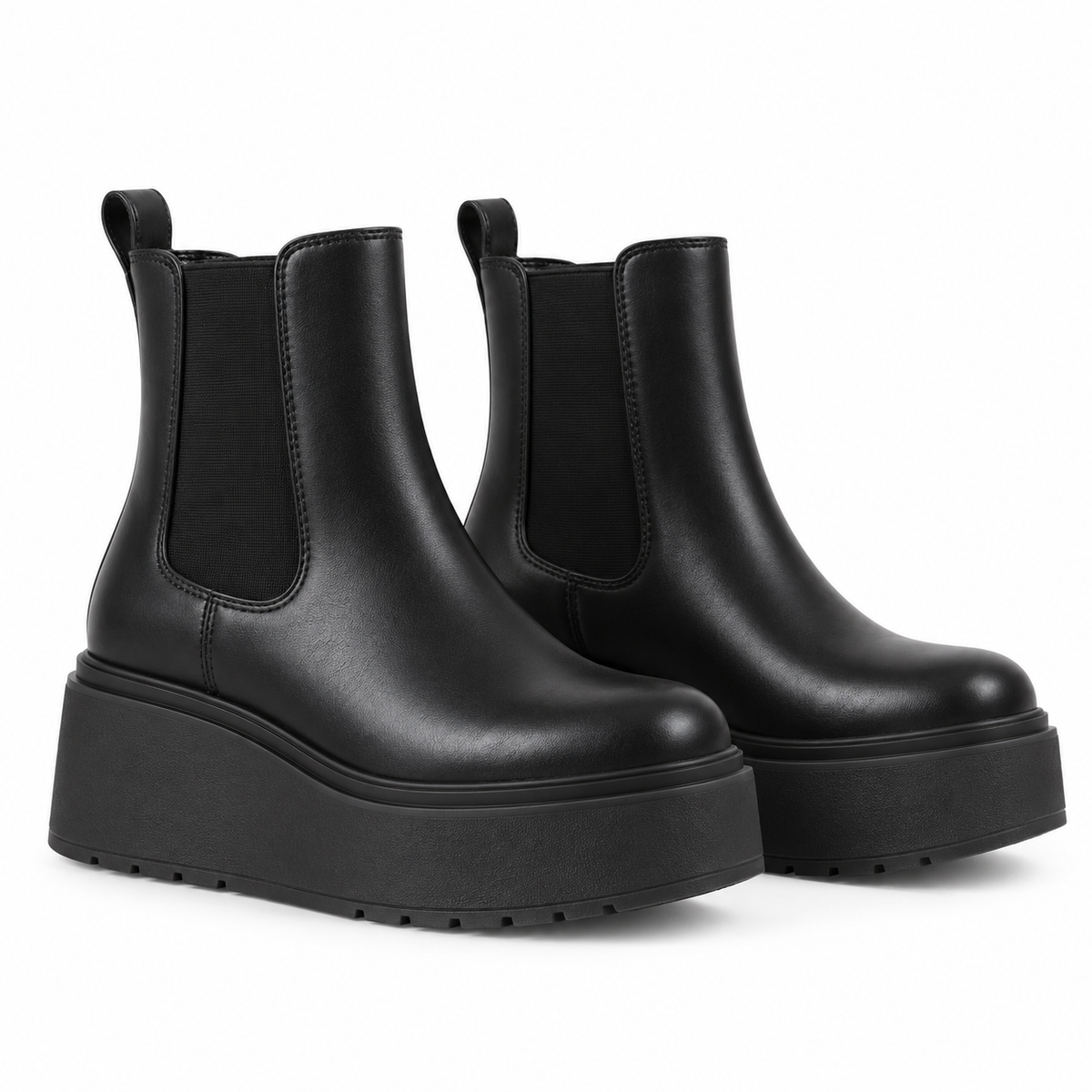 Boots Leather Chelsea Platform Ankle