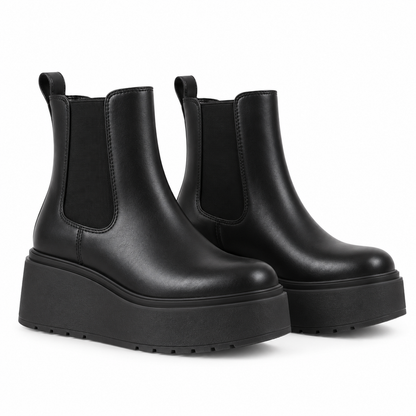 Boots Leather Chelsea Platform Ankle