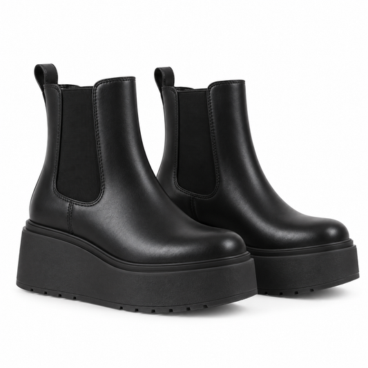 Boots Leather Chelsea Platform Ankle