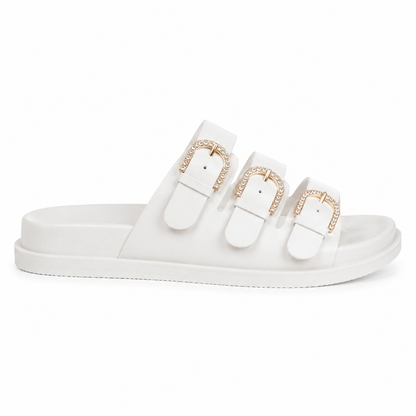 Women’s Triple Buckle Comfort Slide Slipper
