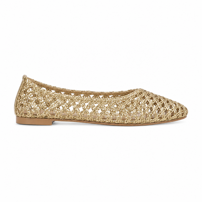 Natural Woven Ballet Flats