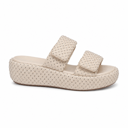 Women’s Textured Double Strap Slide Sandals