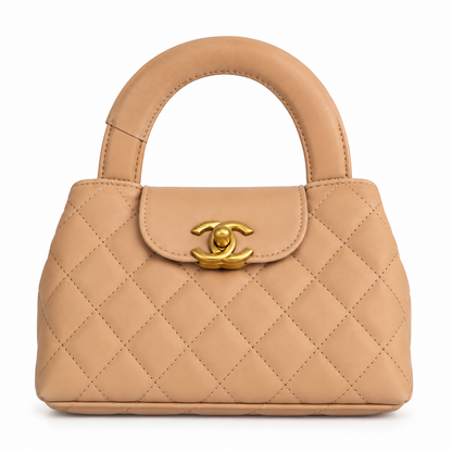 Chanel Black Quilted Calfskin Leather Nano Kelly Shopper Bag