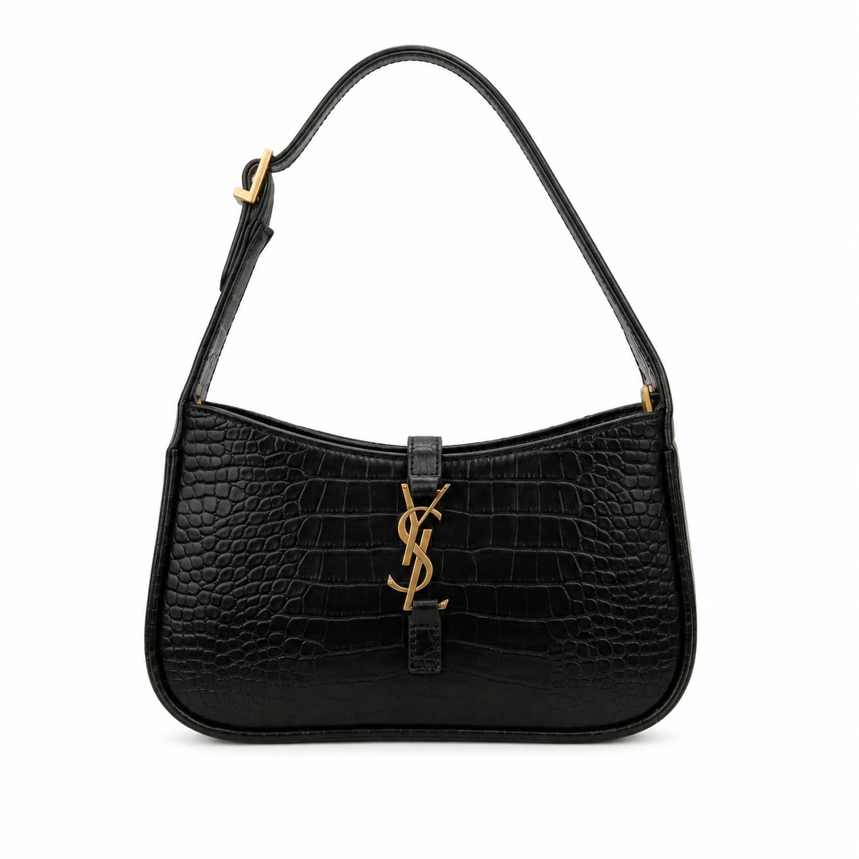 Saint Lauren crocodile-effect shoulder