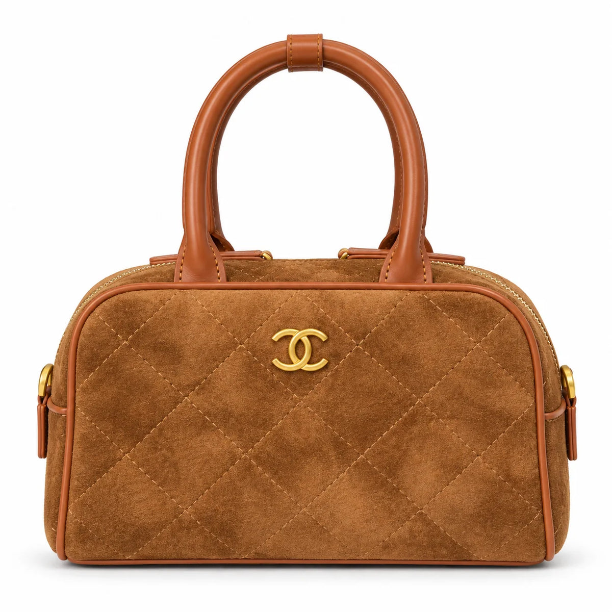 Chanel CC Logo Mini / Small Bowling Bag velvet