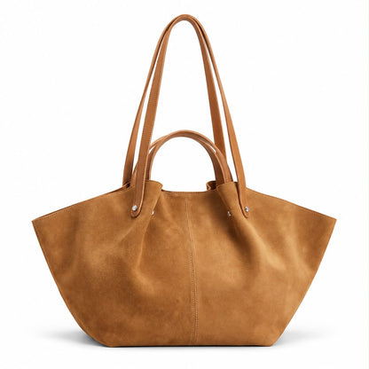 suede tote bag