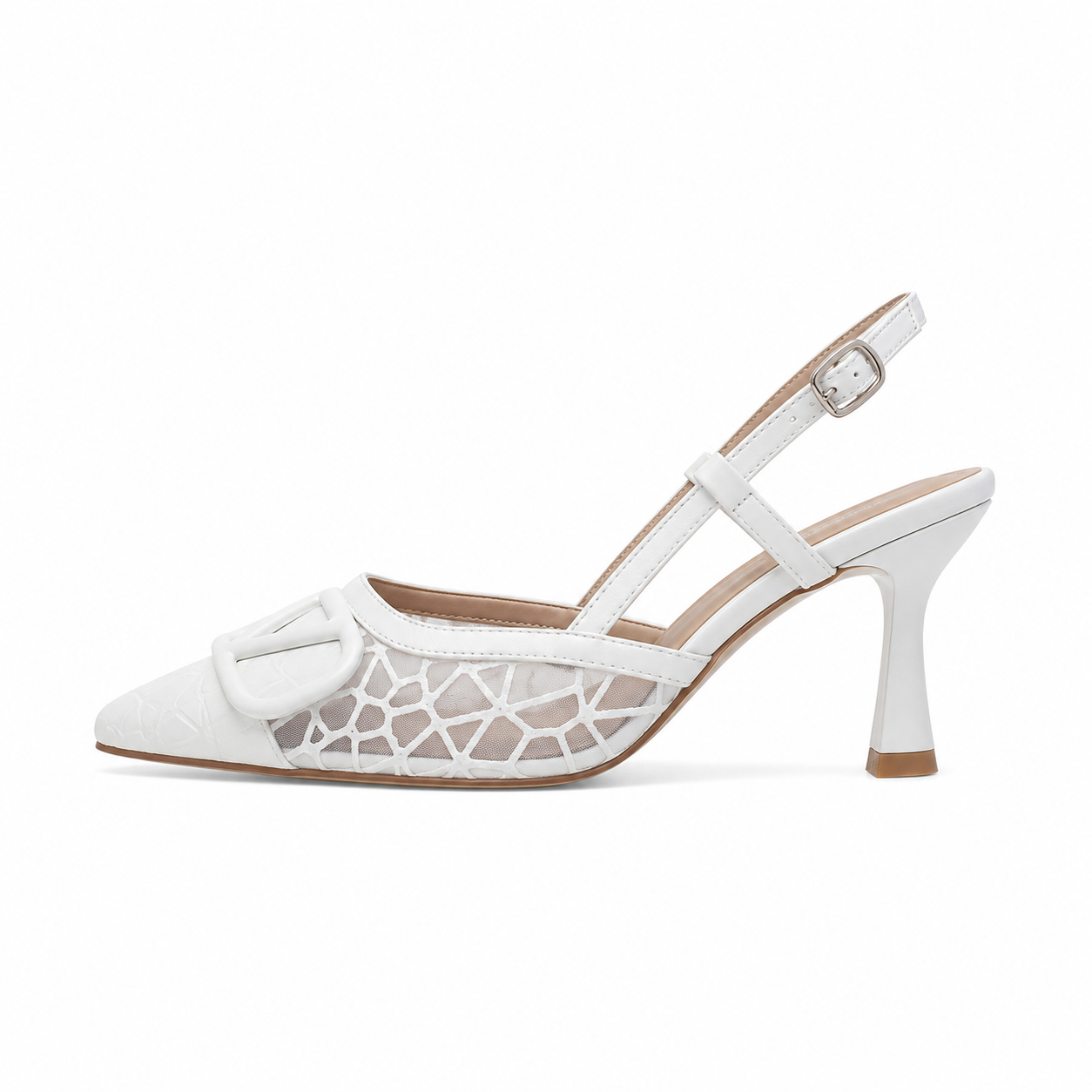 Valentine VLogo Slingback Kitten Heels