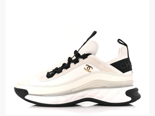 Chanel Velvet Calfskin Mixed Fibers CC Sneakers