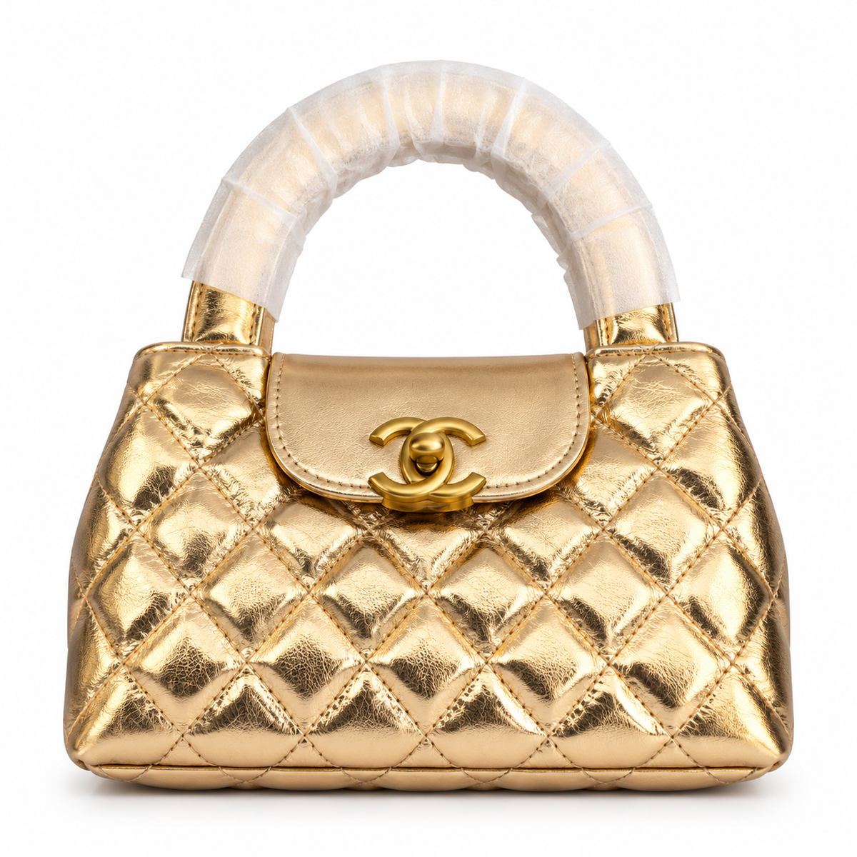 Chanel Black Quilted Calfskin Leather Nano Kelly Shopper Bag