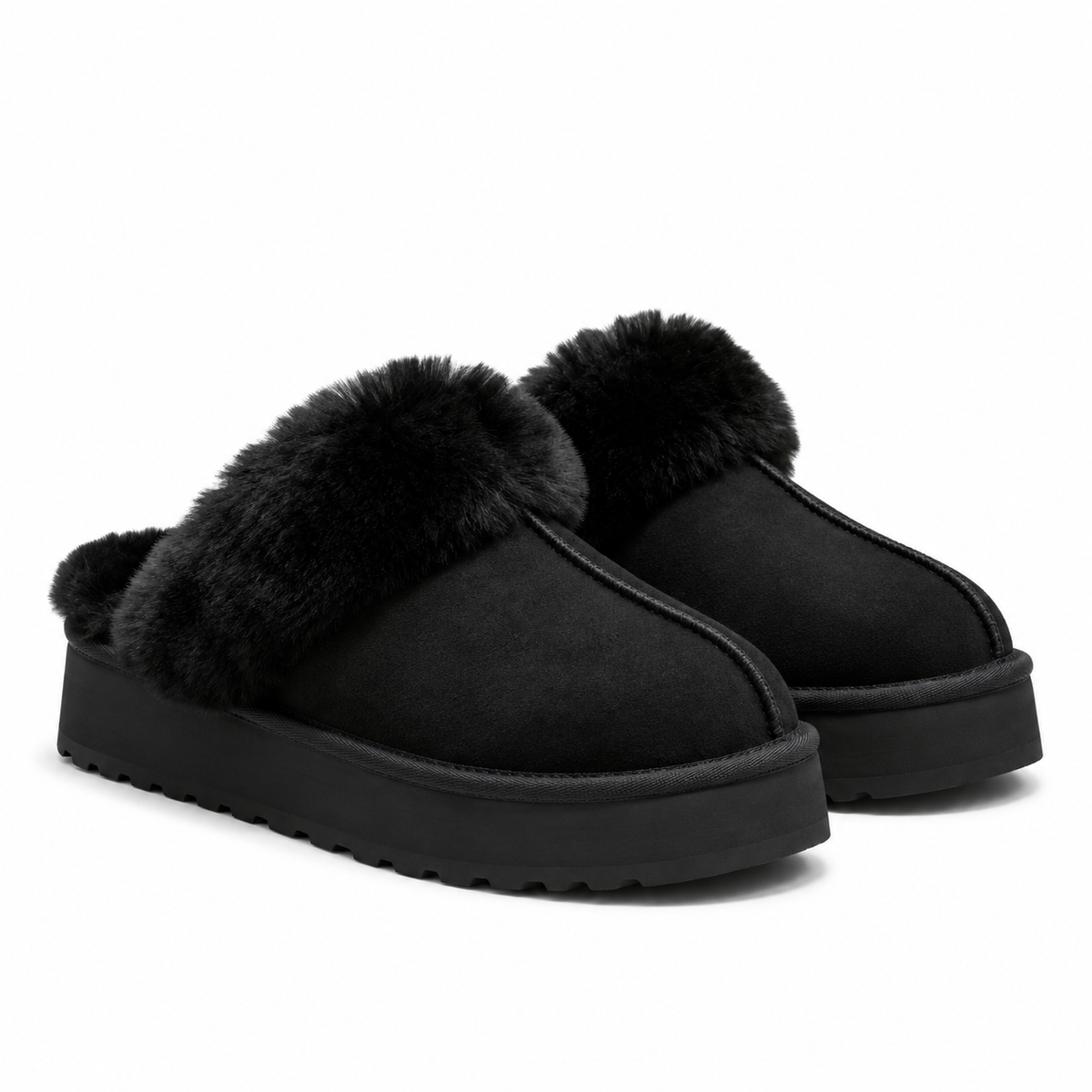 Ugg Faux Fur Platform Mules