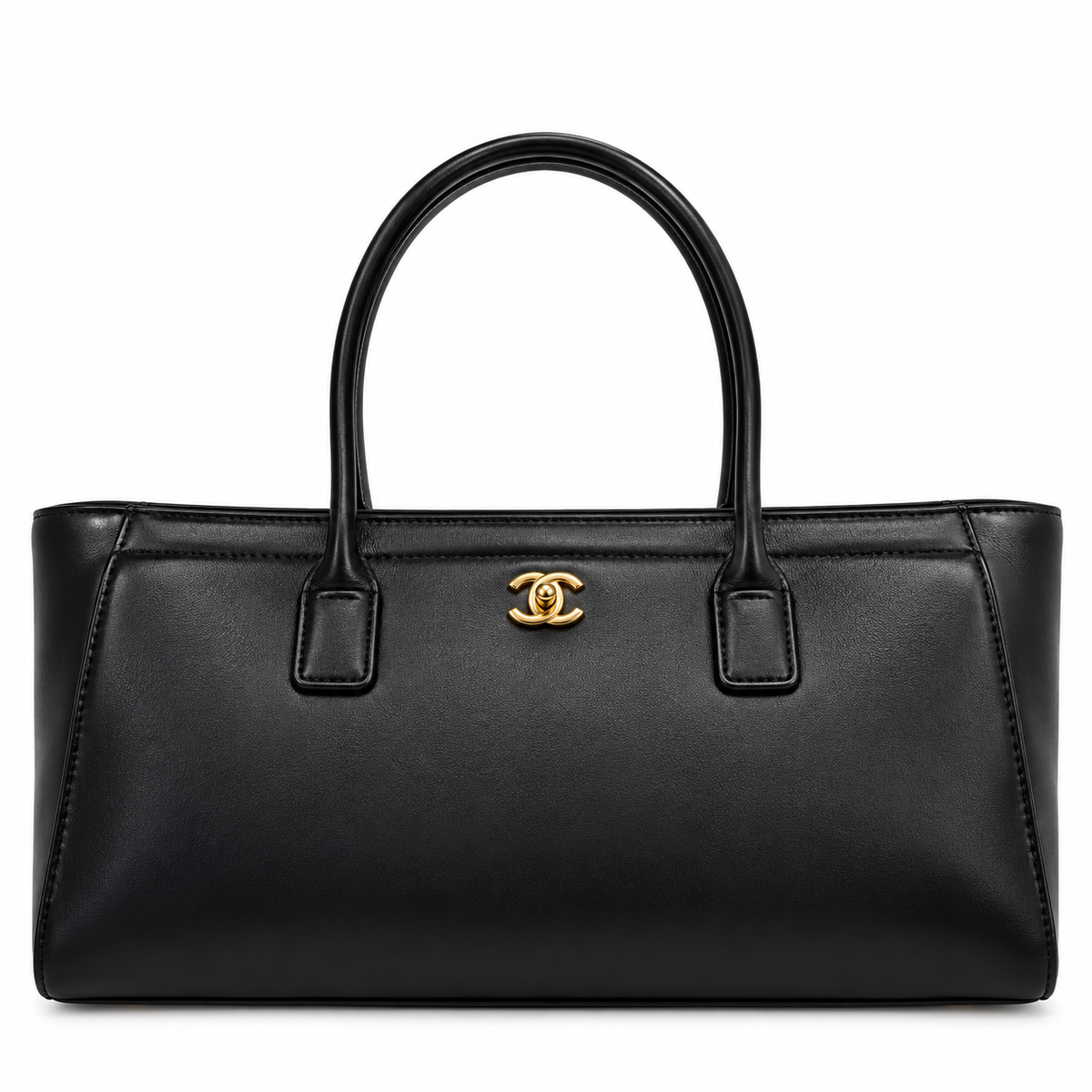 CHANEL LARGE BLACK SHOPPING TOTE BAG