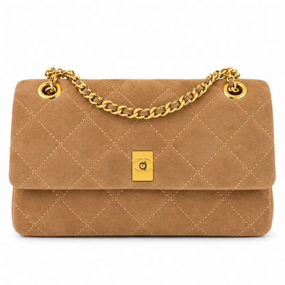 Suede Calfskin Small Souplissimo Maxi Flap Black