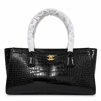 CHANEL LARGE BLACK SHOPPING TOTE BAG