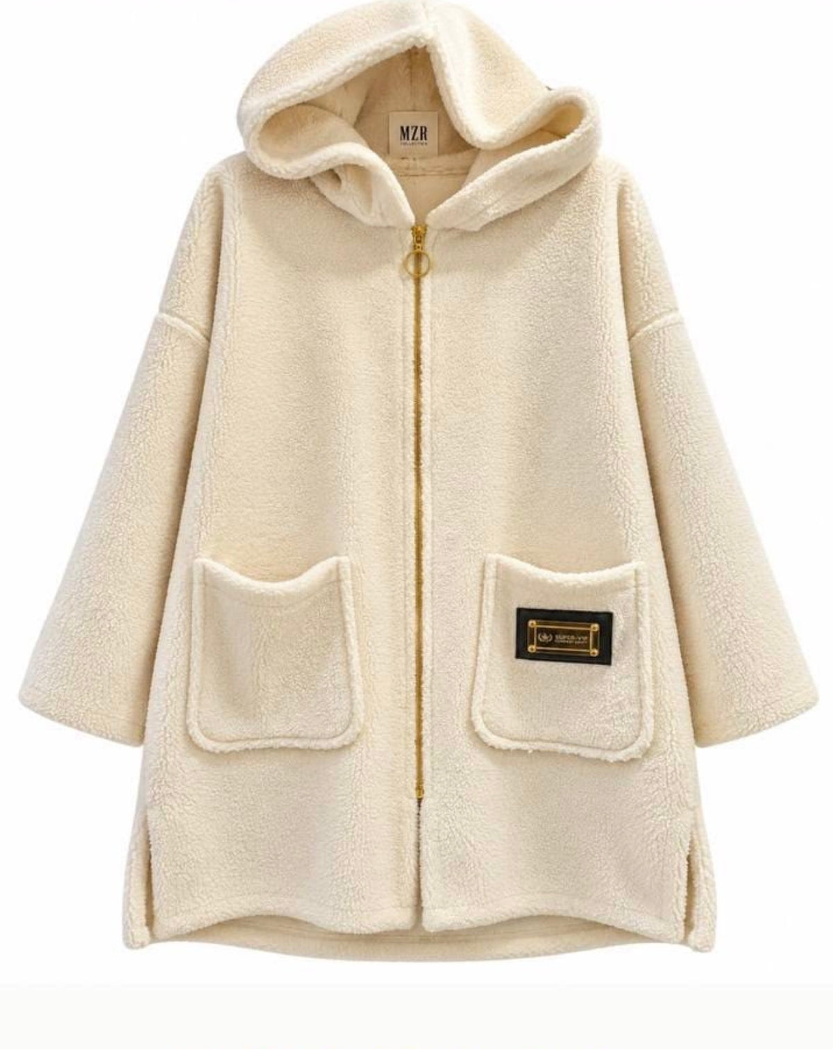 Creamy Sherpa Hooded Jacket
