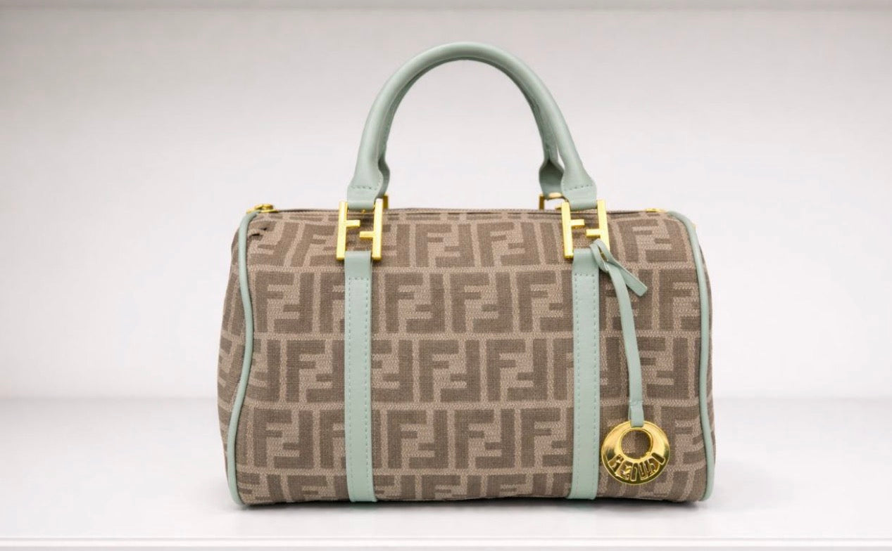 Fendi bronze leather bag