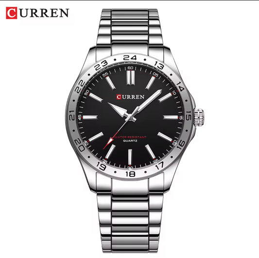 For CURREN 8450 Men's Stainless Steel Luxury Wristwatch 43mm Dial Diameter Waterproof Luminous