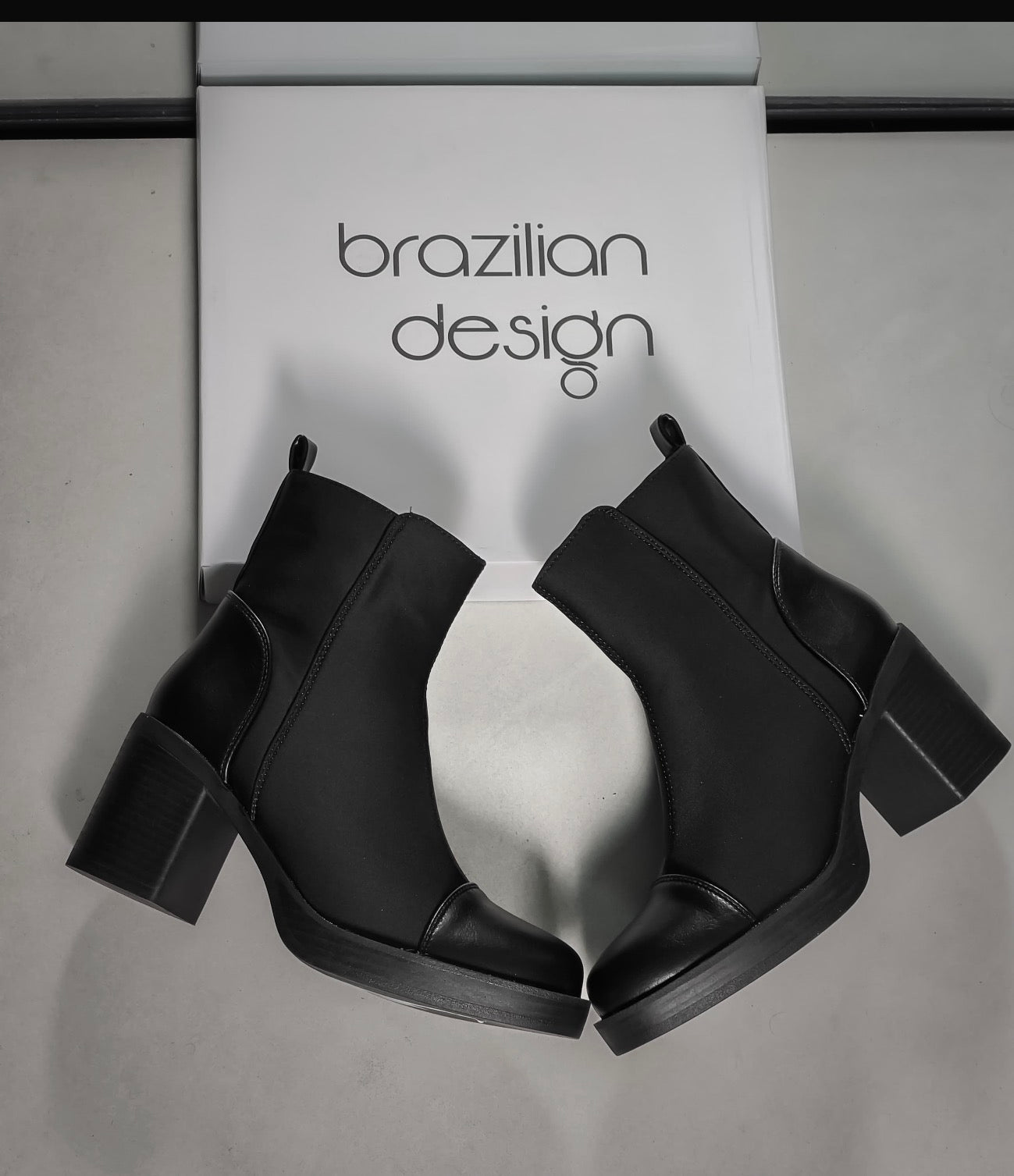 Black Stretch-Fit Ankle Boots – Brazilian Design