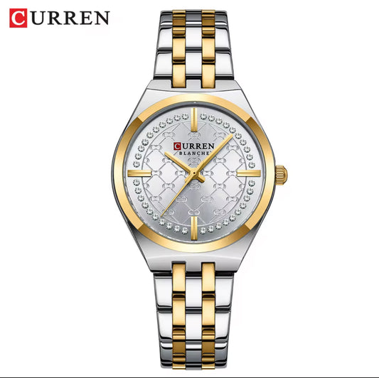 Curren 9096 Elegant Chinese Woman Quartz Watch Exclusive Steel Strap Waterproofing Simple Casual Relogio