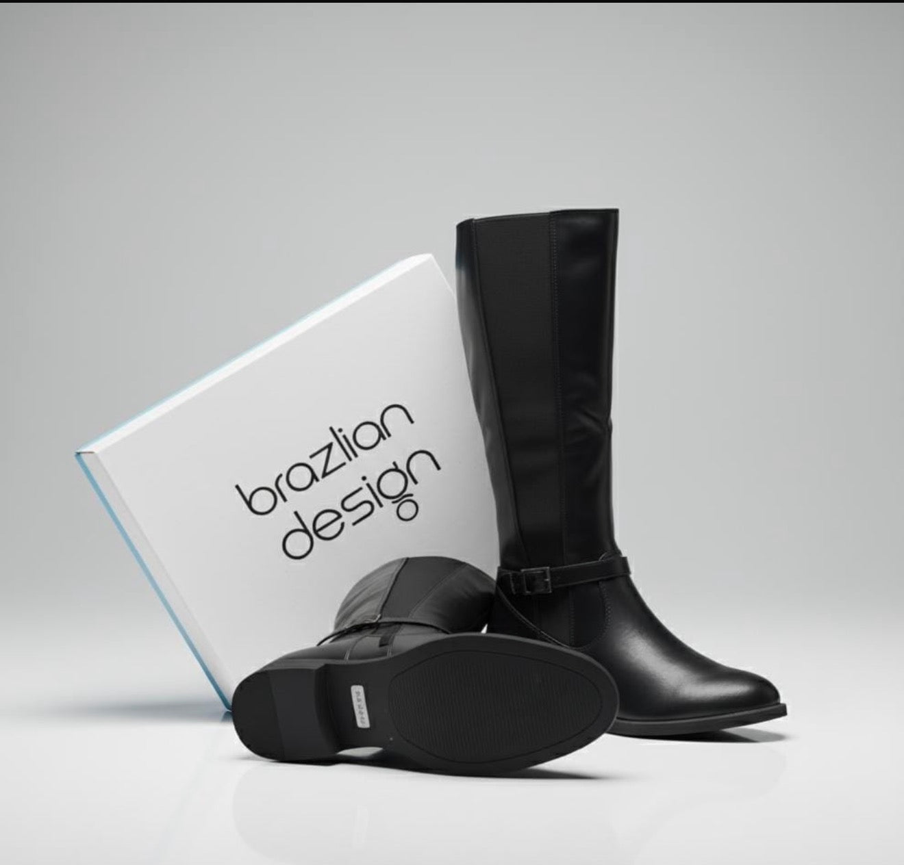 Classic Black Knee-High Leather Boots