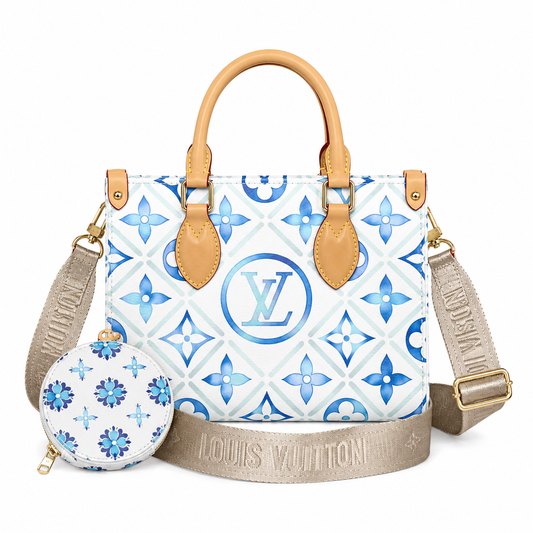 Louis Vuitton Pastel Damier Tote Bag Set – Blue