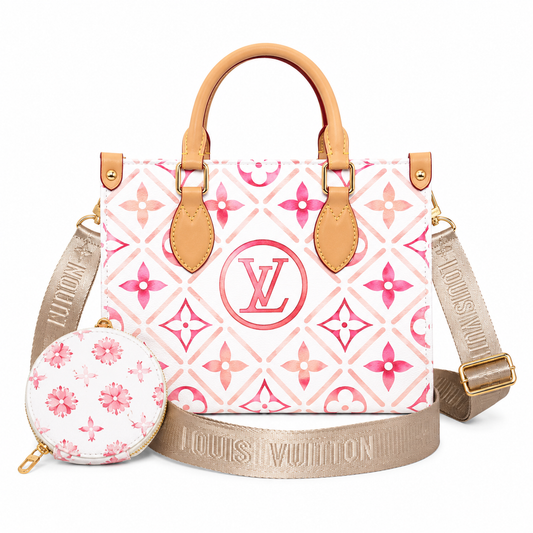 Louis Vuitton Pastel Damier Tote Bag Set – pink