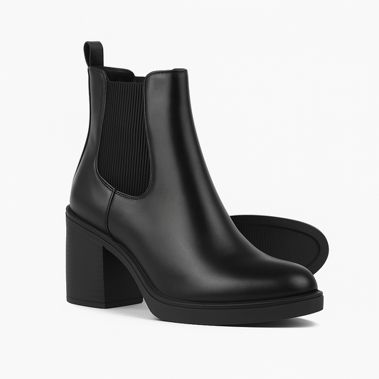 Black Leather Ankle Boots Duo