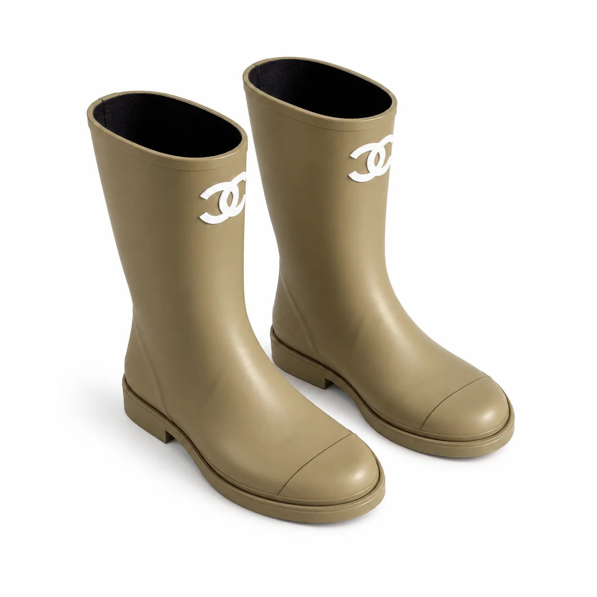 Chanel Caoutchouk CC High Boots