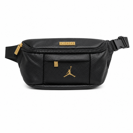 Jordan Luxe Black Leather Belt Bag –