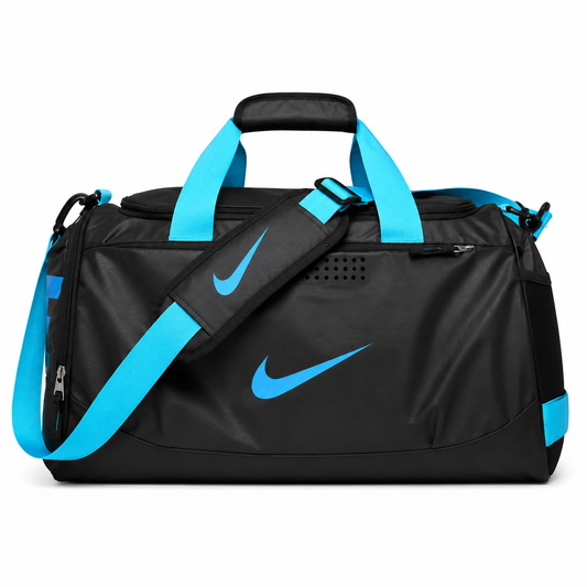Nike Bleu & Black Sport Duffle Bag – Travel & Gym Edition