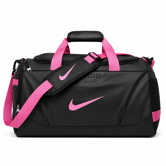 Nike Pink & Black Sport Duffle Bag – Travel & Gym Edition