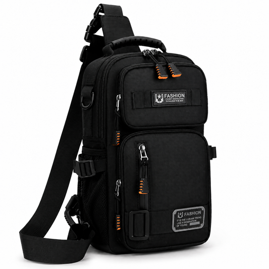 Tactical Black Crossbody Sling Bag –