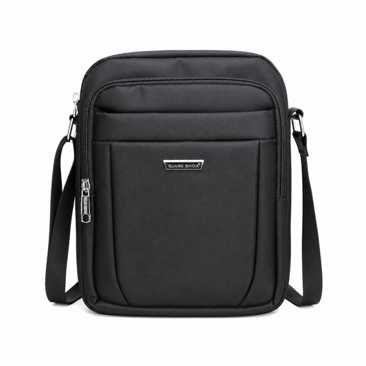 Classic Black Crossbody Messenger Bag