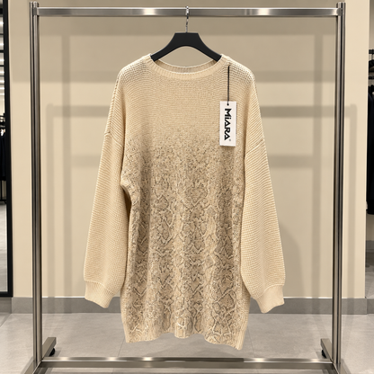 Cream & Beige Textured Knit Sweater