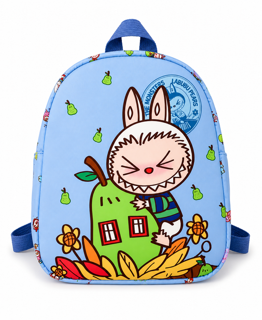 Labubu Pear Garden Mini Backpack – Sky Blue Edition
