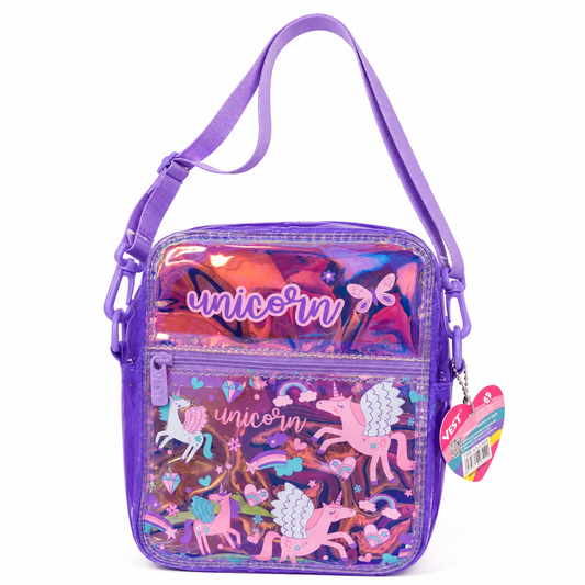 Dreamy Unicorn Holographic Crossbody Bag 🦄💜✨