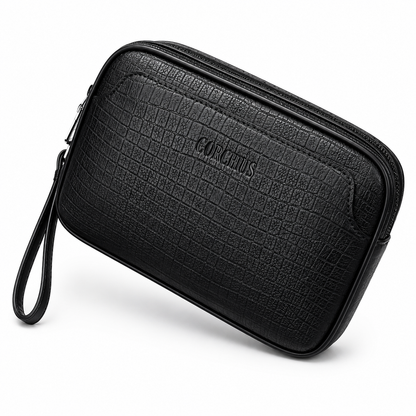 Luxury Crocodile Texture Travel Pouch 🖤✨