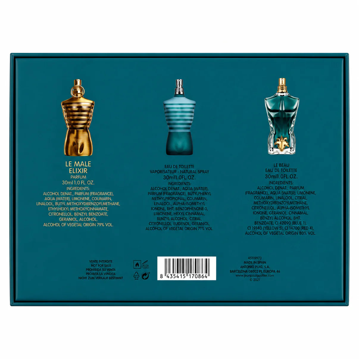Jean Paul Gaultier Men Set ( 30 ml x 3 )