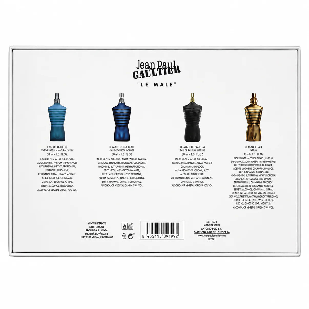 Jean Paul Gaultier Le Male Set ( 30 ml x 4