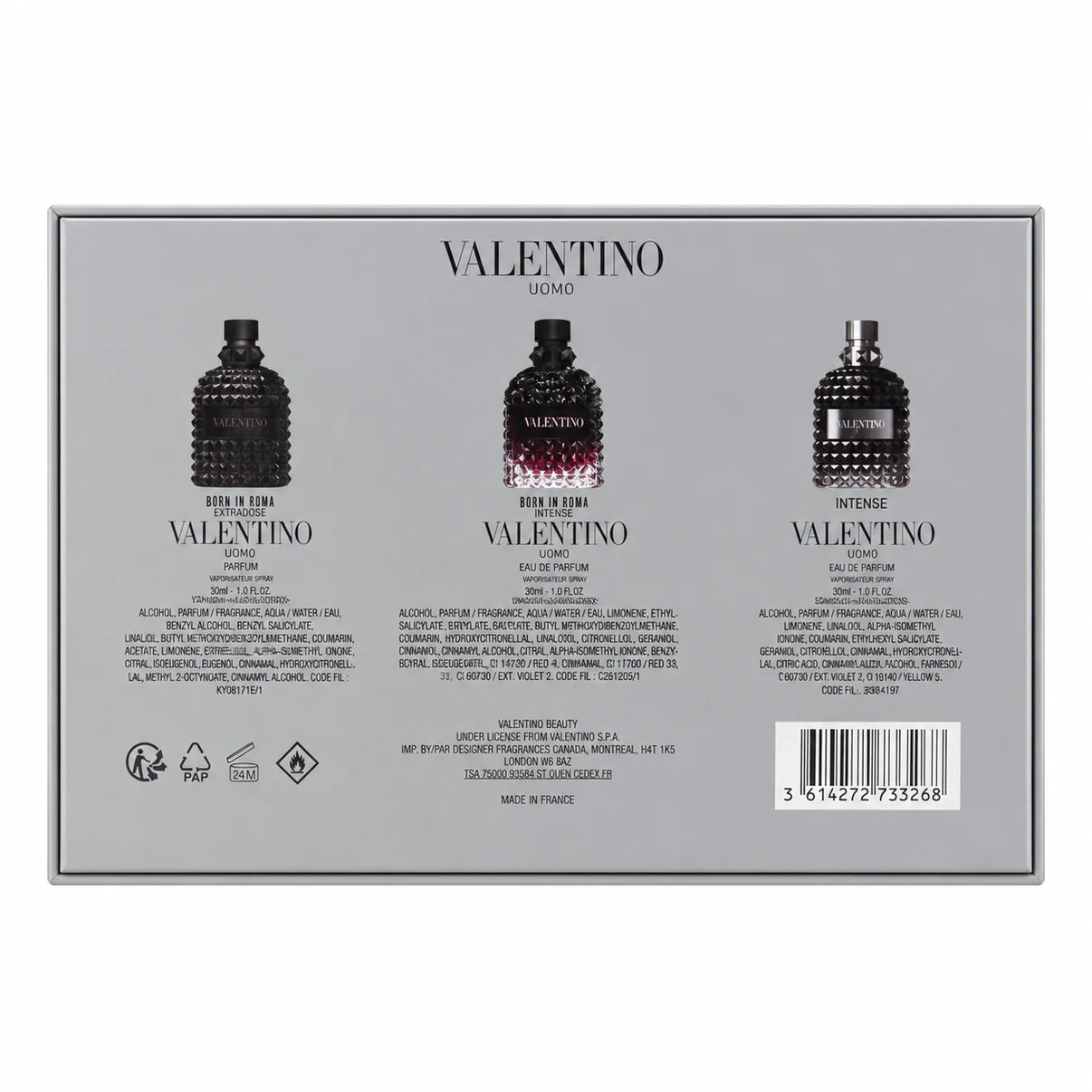 Valentino Uomo men Set ( 30 ml x 3 )