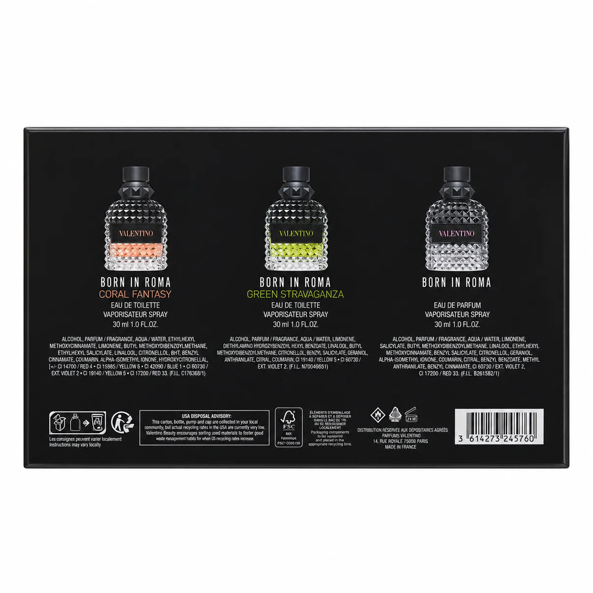 Valentino born in roma men Set ( 30 ml x 3 )