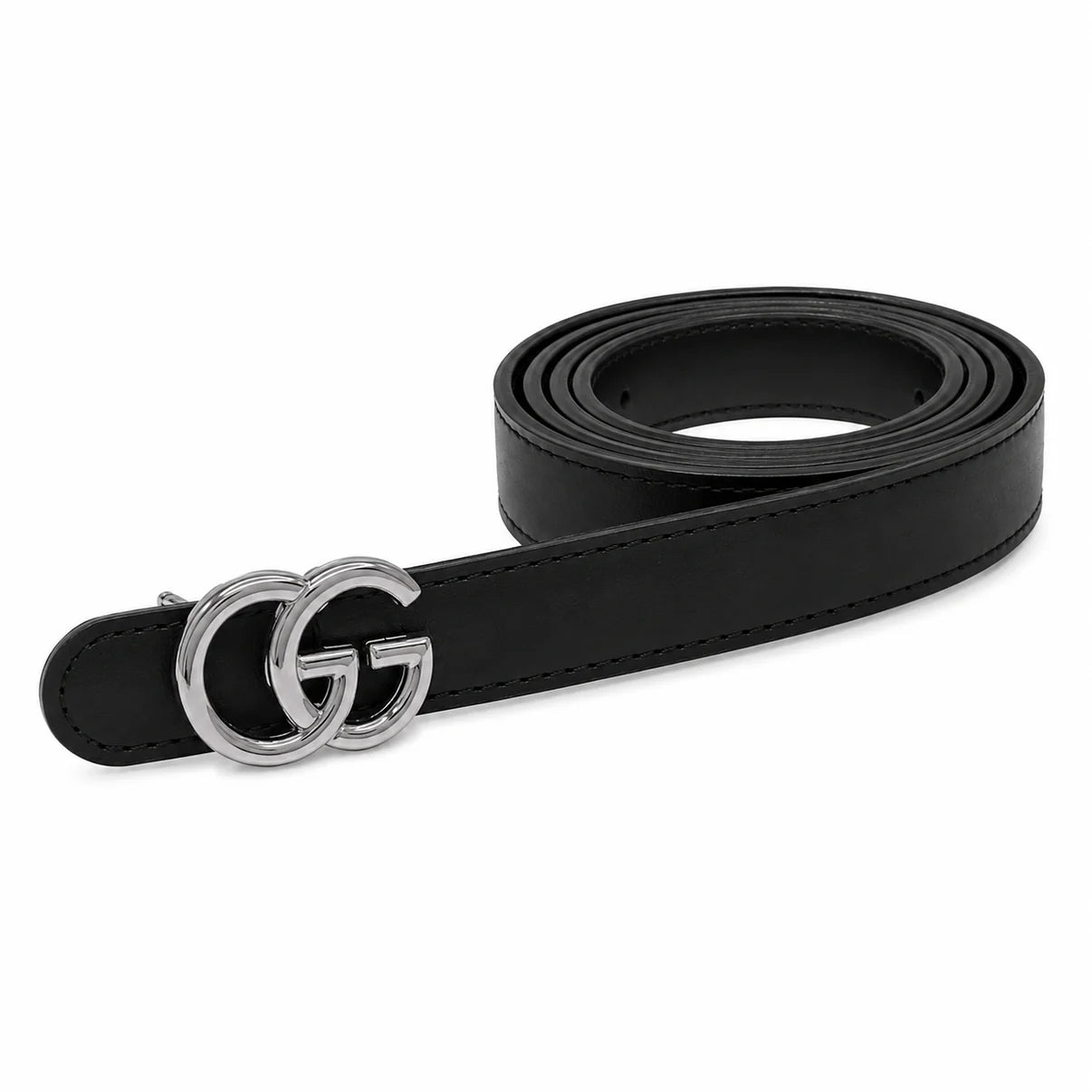 black Gucci Marmont leather belt