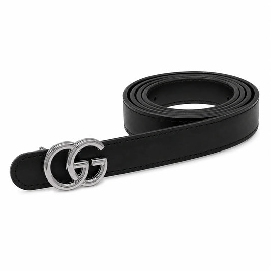 black Gucci Marmont leather belt