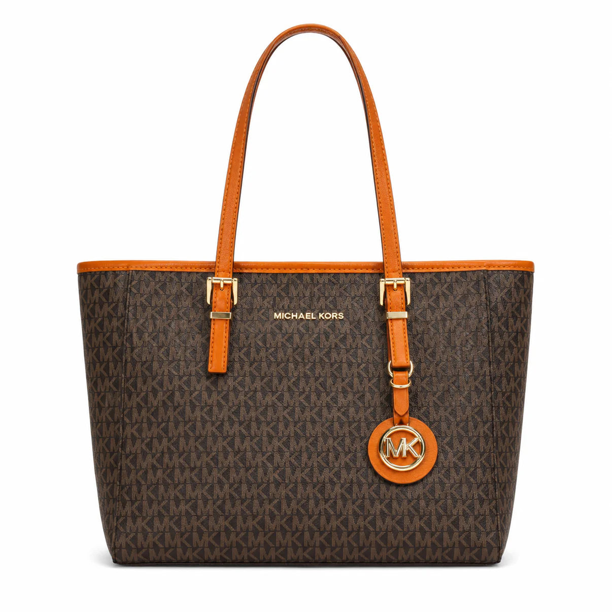 Michael Kors black leather tote bag