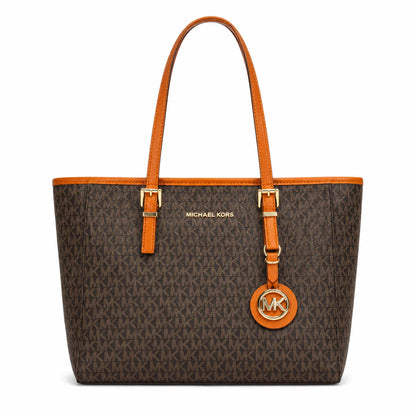 Michael Kors black leather tote bag
